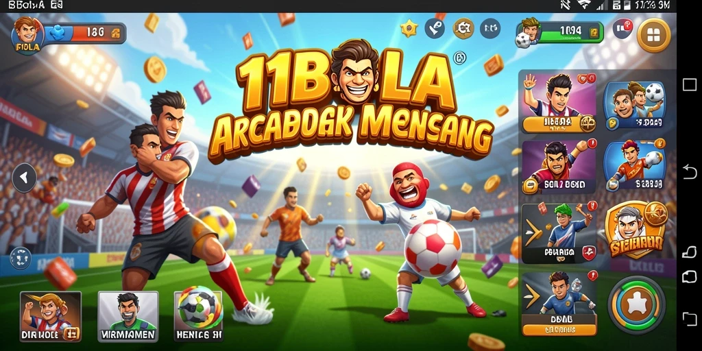 Screenshot gameplay 11BOLA dengan tantangan menarik dan grafis cerah.