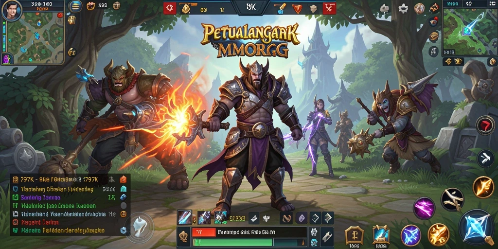 Screenshot menampilkan aksi seru dalam game MMORPG 797K.