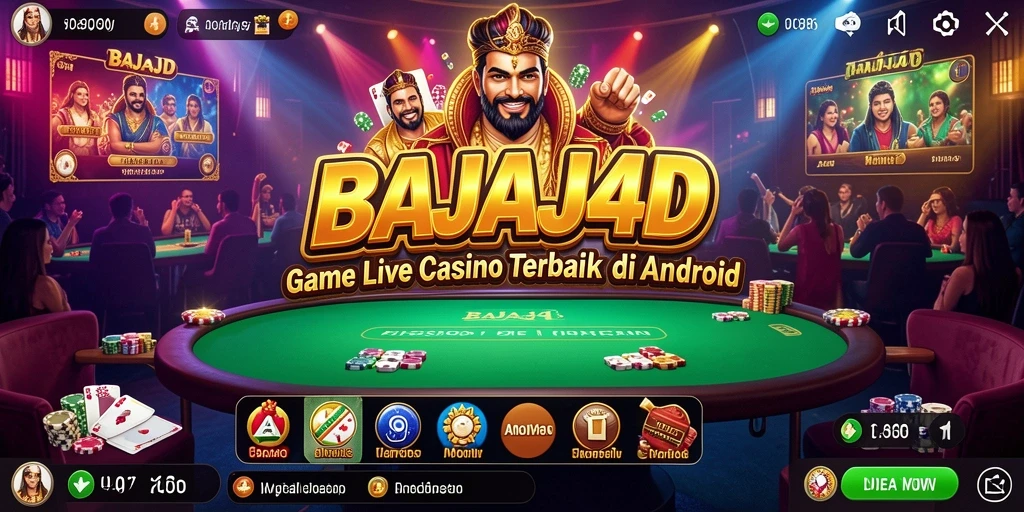 Tampilan gameplay menegangkan di aplikasi BAJAJ4D Live Casino.