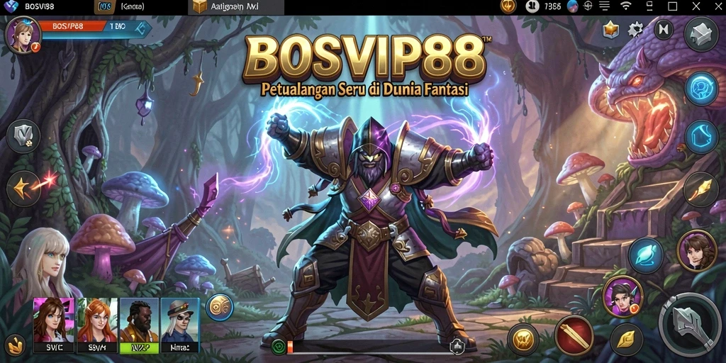 Tampilan gameplay seru di dunia penuh petualangan BOSVIP88.