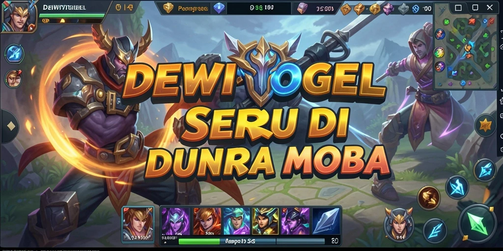 Tangkapan layar yang menunjukkan aksi seru dalam permainan MOBA.