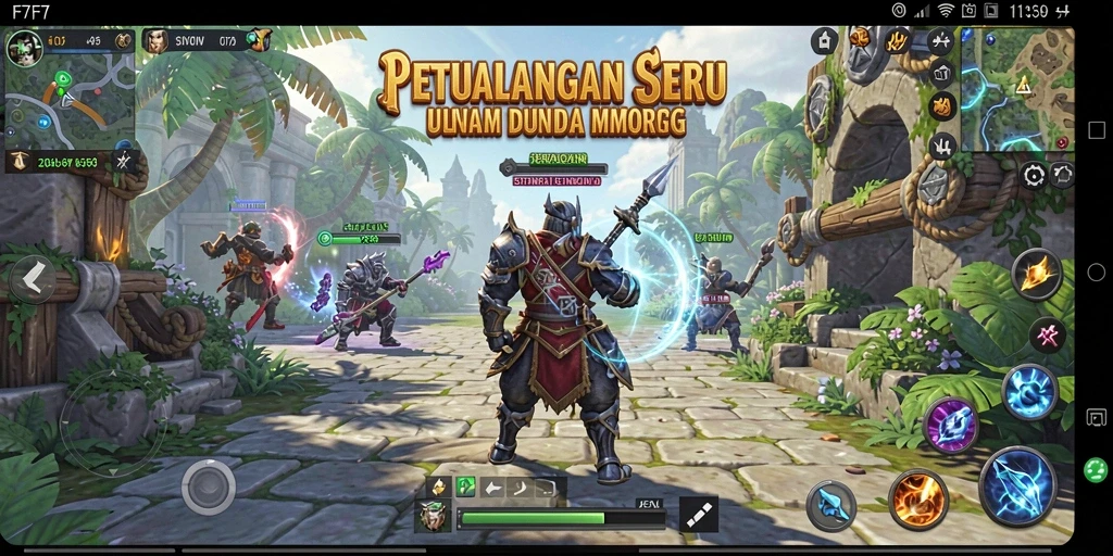 Gameplay seru di dunia F7F7 MMORPG.