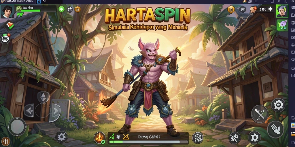 Tampilan gameplay HARTASPIN yang menarik dan interaktif.