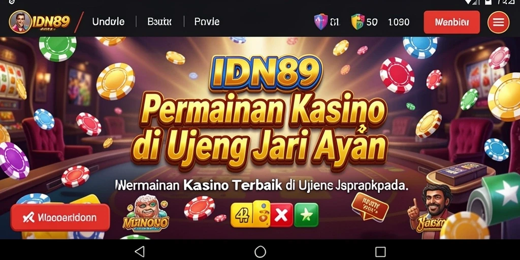Tampilan gameplay kasino yang menarik dan interaktif dari IDN89.