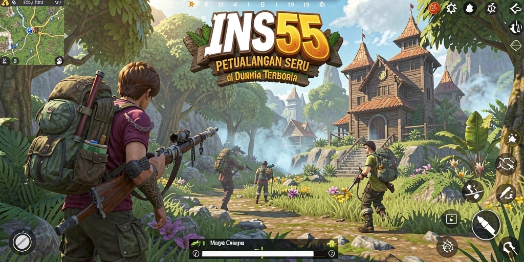 Tampilan gameplay menakjubkan di dunia terbuka INS55.