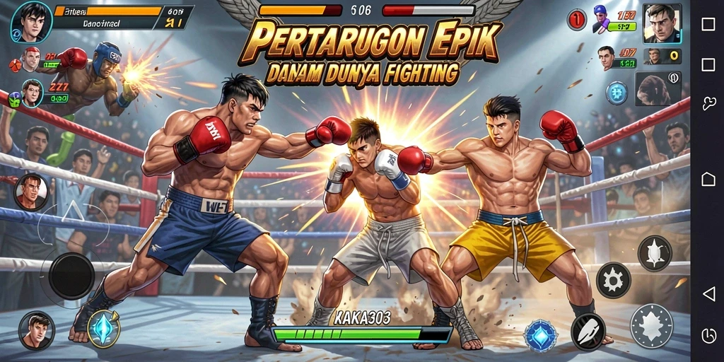 Tampilan screenshot KAKA303 dengan aksi pertarungan yang intens.
