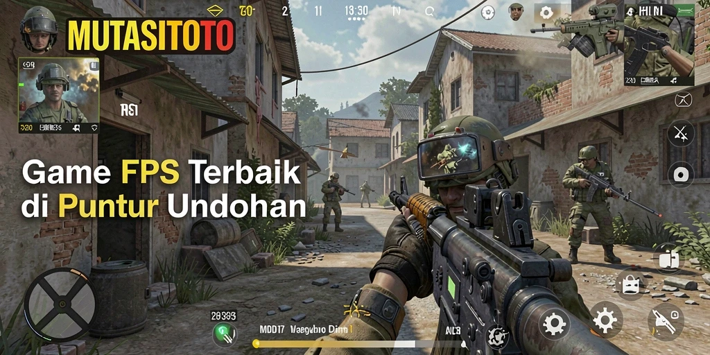 Tampilan gameplay seru dalam MUTASITOTO dengan aksi tembak-menembak yang mendebarkan.