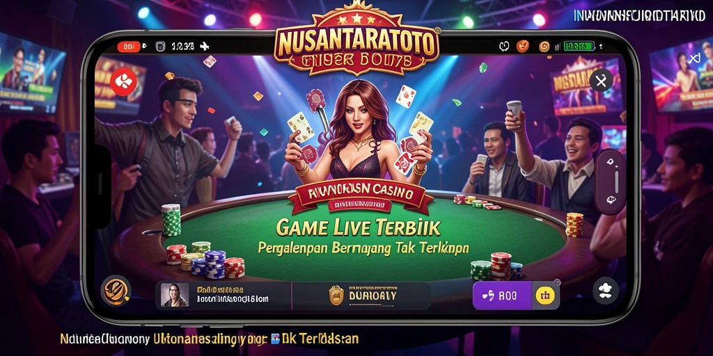 Tampilan gameplay NUSANTARATOTO yang mendebarkan dengan dealer langsung.
