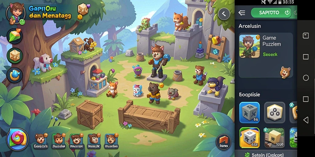Screenshot gameplay SAPITOTO menampilkan tantangan Puzzle yang menarik.