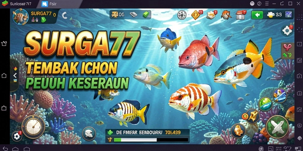Tangkapan layar SURGA77 menampilkan aksi tembak ikan yang seru dan penuh warna.