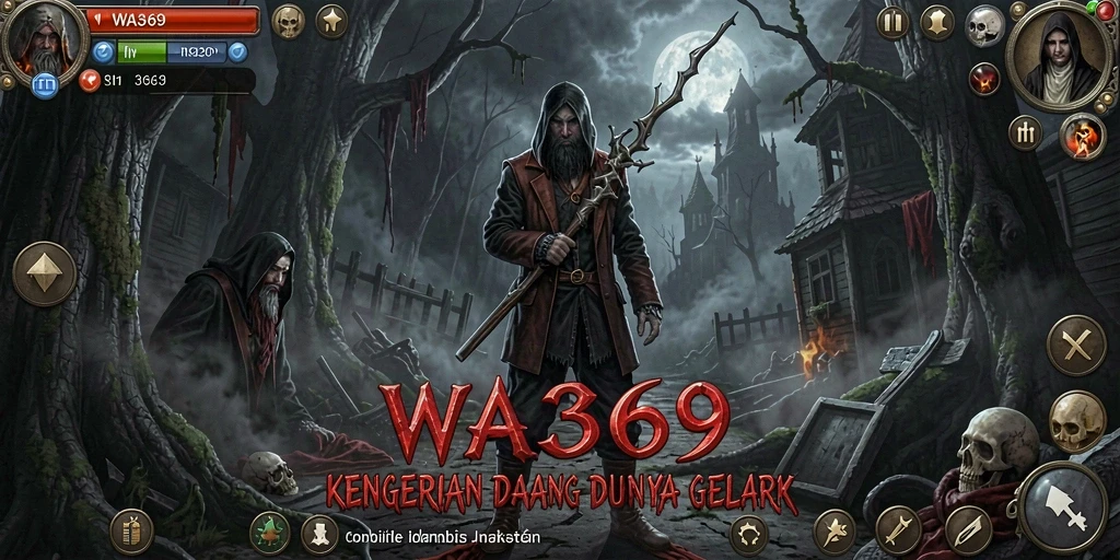 Tampilan gameplay menakutkan dengan atmosfer mencekam dan efek visual yang menawan.